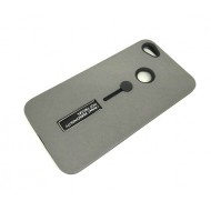 Capa Silicone Dura Kickstand Com Alça De Dedo Xiaomi Redmi Note 5a Prime / Note 5a Cinza